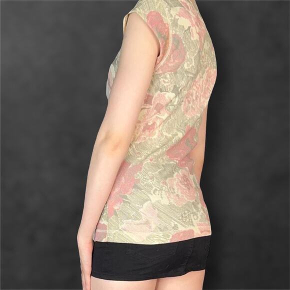 Vintage Cottagecore Short Sleeve Floral Print Top - Picture 4 of 8